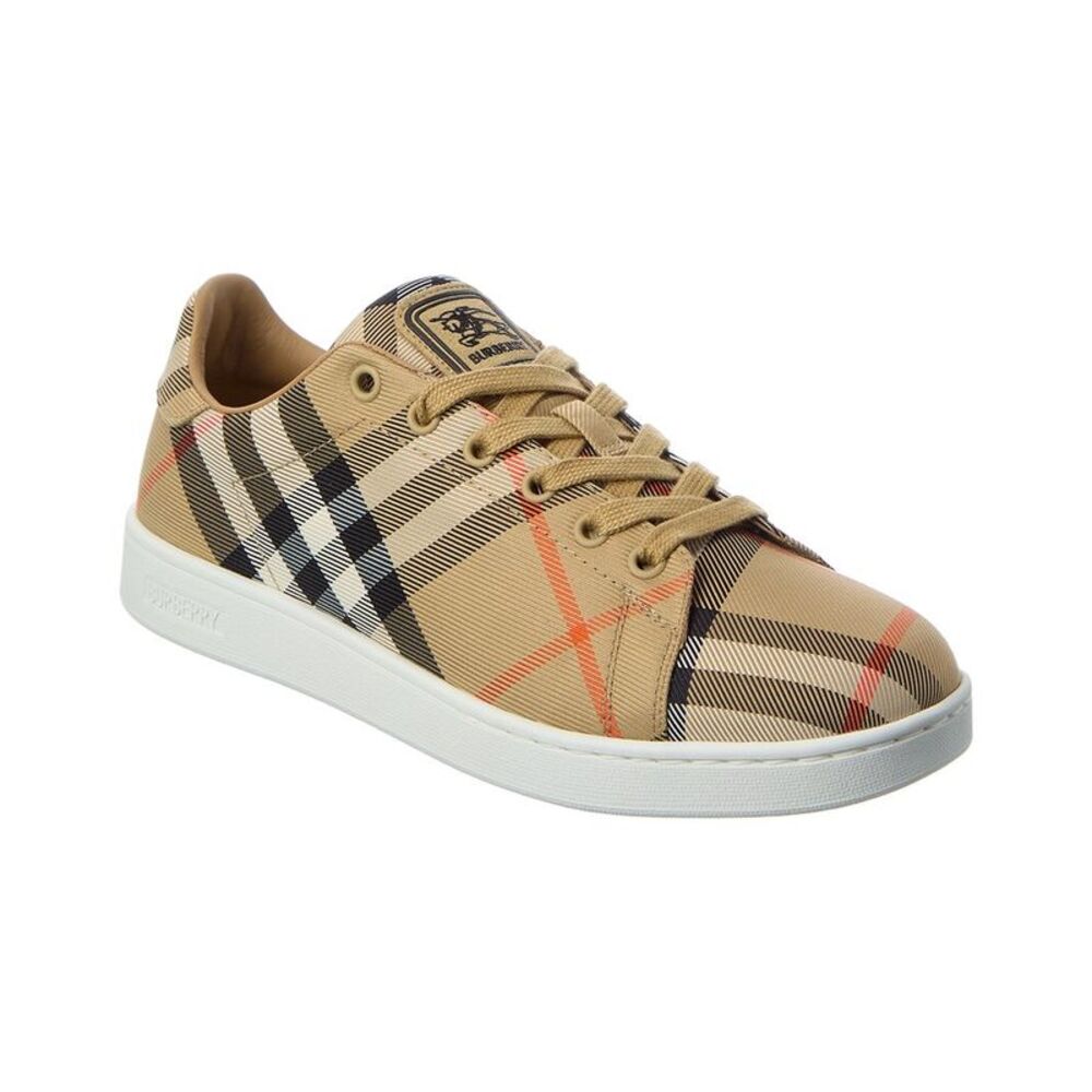 Burberry Check Canvas Sneaker, Beige